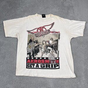 VTG Giant Aerosmith Get a Grip White 1993 Tour T-Shirt Sz XXL